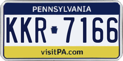 PA license plate KKR7166