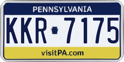 PA license plate KKR7175