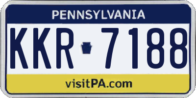 PA license plate KKR7188