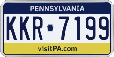 PA license plate KKR7199