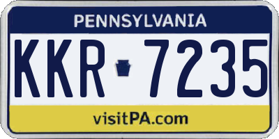 PA license plate KKR7235