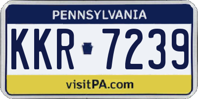 PA license plate KKR7239