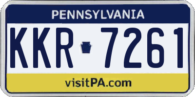 PA license plate KKR7261