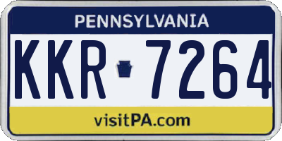 PA license plate KKR7264