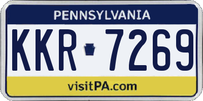 PA license plate KKR7269