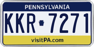 PA license plate KKR7271