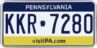 PA license plate KKR7280