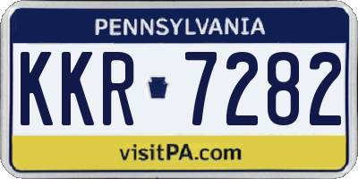 PA license plate KKR7282