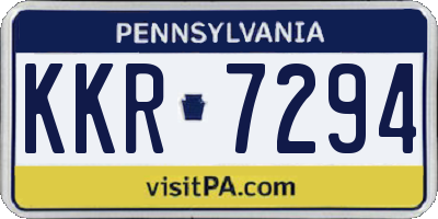 PA license plate KKR7294