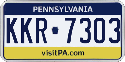 PA license plate KKR7303