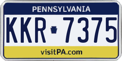 PA license plate KKR7375