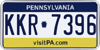 PA license plate KKR7396