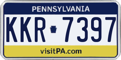 PA license plate KKR7397