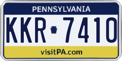 PA license plate KKR7410