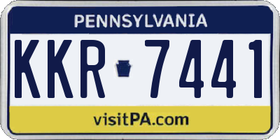 PA license plate KKR7441