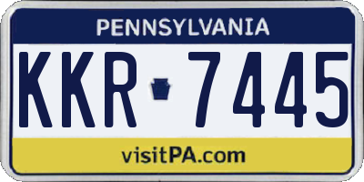 PA license plate KKR7445