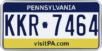 PA license plate KKR7464