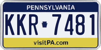 PA license plate KKR7481