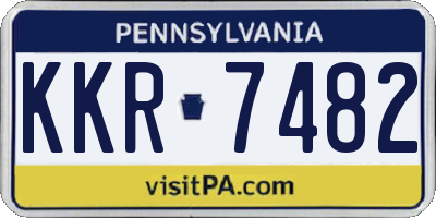 PA license plate KKR7482