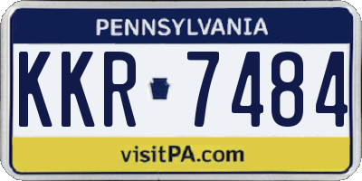 PA license plate KKR7484