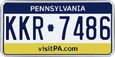 PA license plate KKR7486