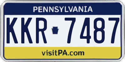 PA license plate KKR7487