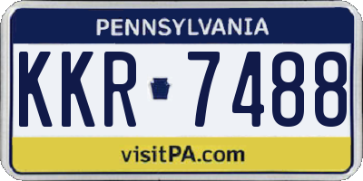 PA license plate KKR7488