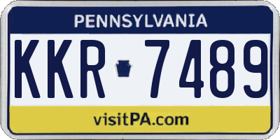 PA license plate KKR7489