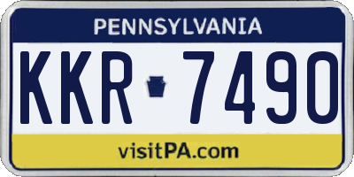 PA license plate KKR7490