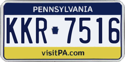 PA license plate KKR7516