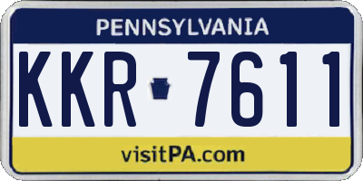 PA license plate KKR7611