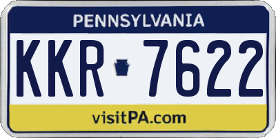 PA license plate KKR7622