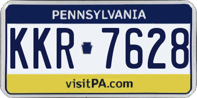 PA license plate KKR7628