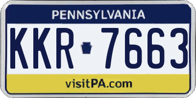 PA license plate KKR7663