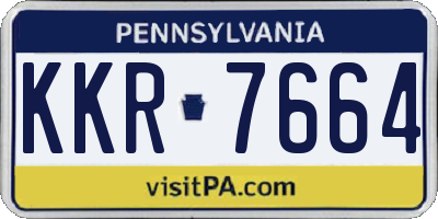 PA license plate KKR7664