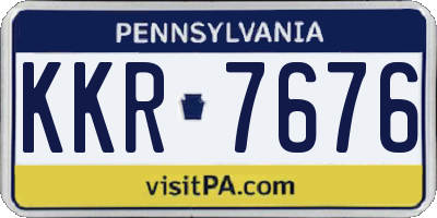 PA license plate KKR7676