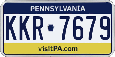 PA license plate KKR7679