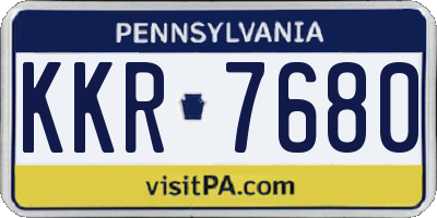 PA license plate KKR7680