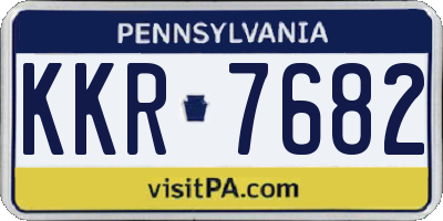 PA license plate KKR7682