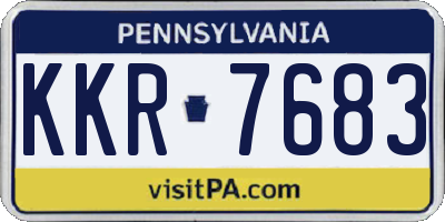 PA license plate KKR7683