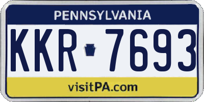 PA license plate KKR7693