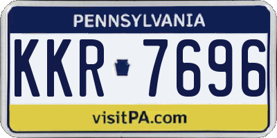 PA license plate KKR7696
