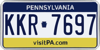 PA license plate KKR7697