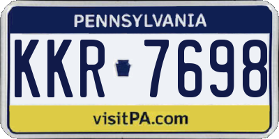 PA license plate KKR7698