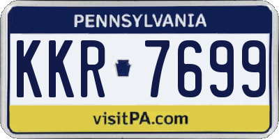 PA license plate KKR7699