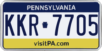 PA license plate KKR7705