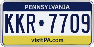 PA license plate KKR7709