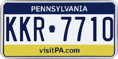 PA license plate KKR7710