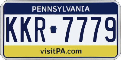 PA license plate KKR7779