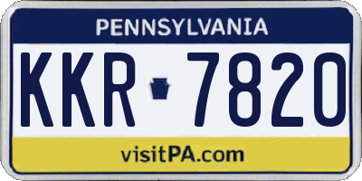 PA license plate KKR7820